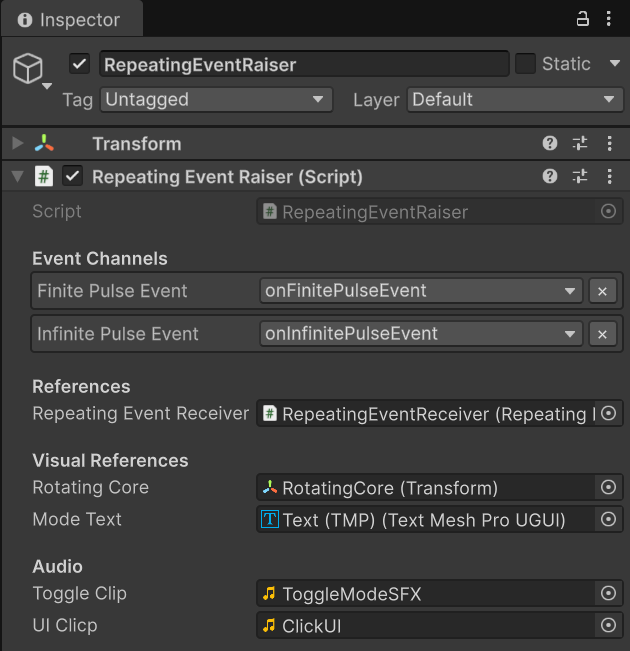 RepeatingEventRaiser Inspector