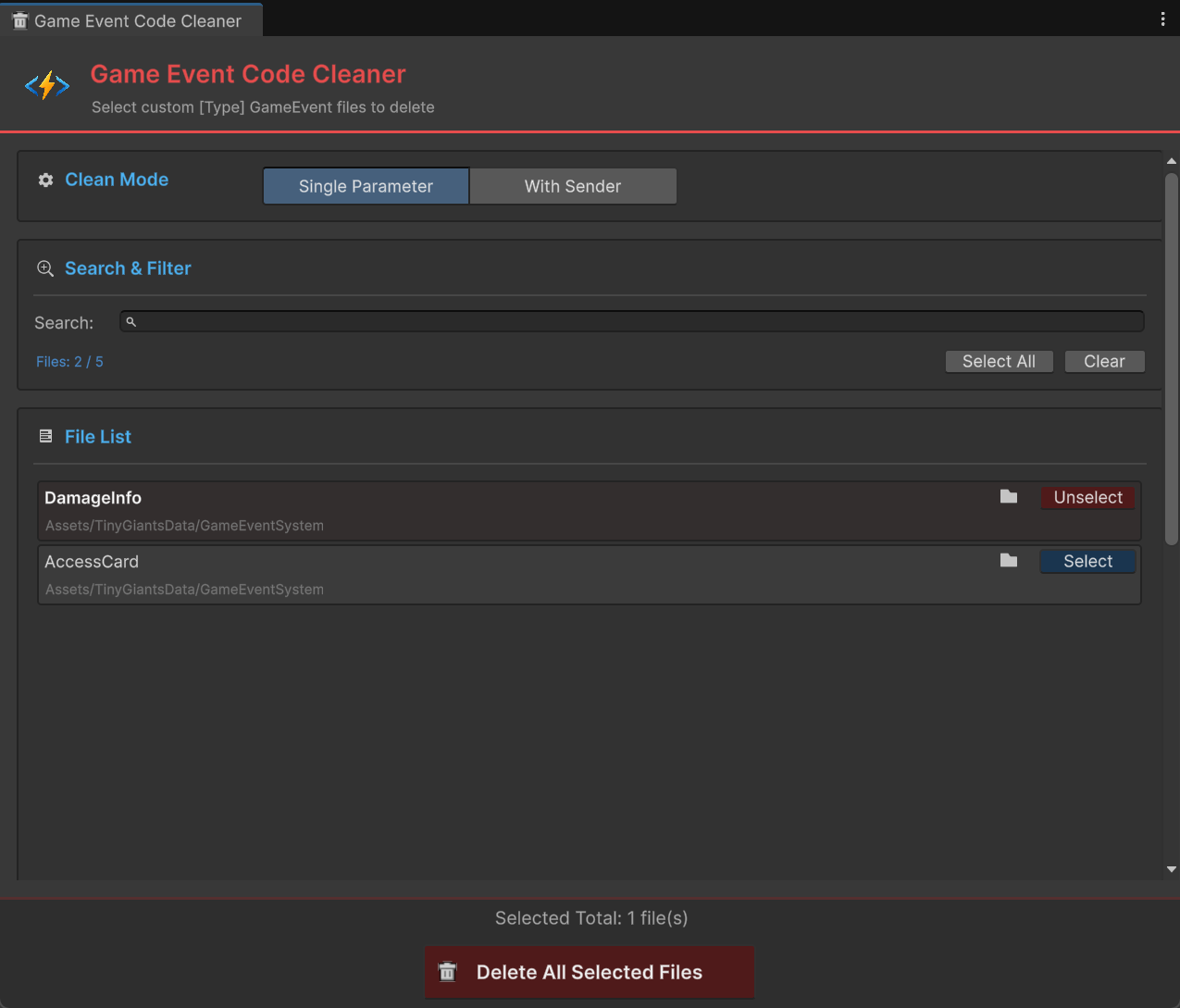 Code Cleaner - Single Parameter